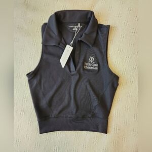 NWT Travis Mathew Women's Black Ribbed Golf Tank Size XS